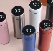 Garrafa Térmica em Aço Inox com Termômetro Digital Led – 500ml